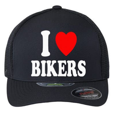 I Heart Bikers Sexy Hot Attraction Motorcycle Flexfit Unipanel Trucker Cap