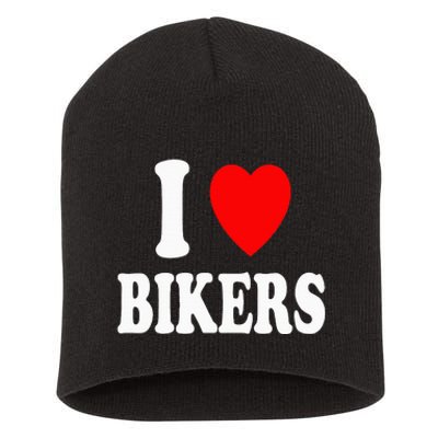 I Heart Bikers Sexy Hot Attraction Motorcycle Short Acrylic Beanie