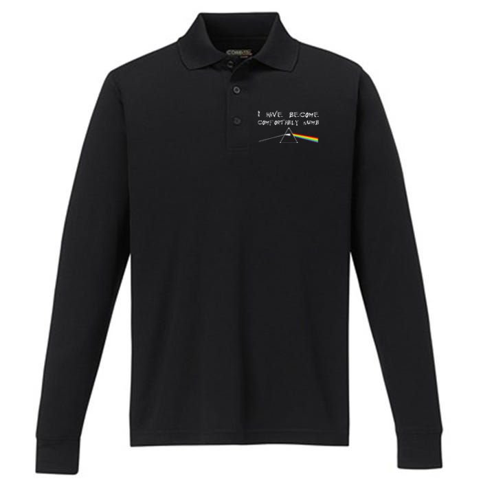 I Have Become Comfortably Numb Performance Long Sleeve Polo