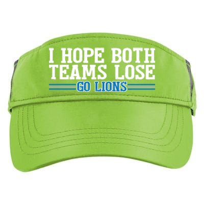 I Hope Both Teams Lose Go Lion Adult Drive Performance Visor