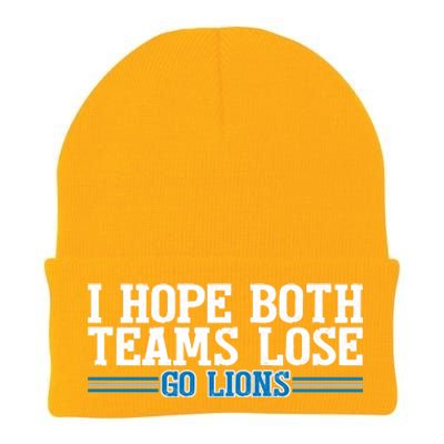 I Hope Both Teams Lose Go Lion Knit Cap Winter Beanie