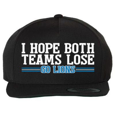 I Hope Both Teams Lose Go Lion Wool Snapback Cap