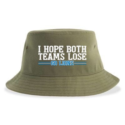 I Hope Both Teams Lose Go Lion Sustainable Bucket Hat