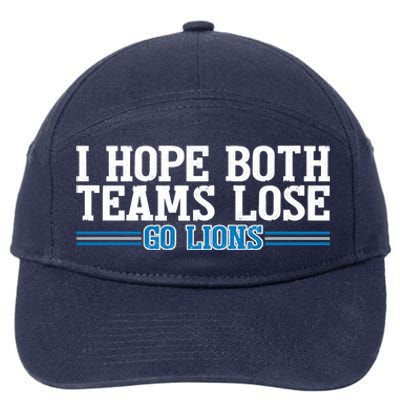 I Hope Both Teams Lose Go Lion 7-Panel Snapback Hat