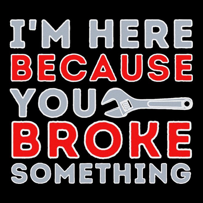 IM Here Because You Broke Something Mechanic Repairman Premium T-Shirt