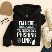 IM Here Because You Clicked On Phishing Link Cyber Security Hoodie