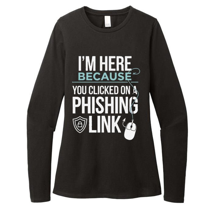 IM Here Because You Clicked On Phishing Link Cyber Security Womens CVC Long Sleeve Shirt