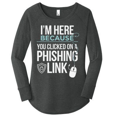 IM Here Because You Clicked On Phishing Link Cyber Security Women's Perfect Tri Tunic Long Sleeve Shirt