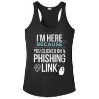 IM Here Because You Clicked On Phishing Link Cyber Security Ladies PosiCharge Competitor Racerback Tank