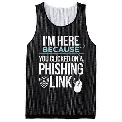 IM Here Because You Clicked On Phishing Link Cyber Security Mesh Reversible Basketball Jersey Tank