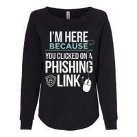 IM Here Because You Clicked On Phishing Link Cyber Security Womens California Wash Sweatshirt