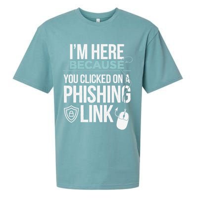 IM Here Because You Clicked On Phishing Link Cyber Security Sueded Cloud Jersey T-Shirt