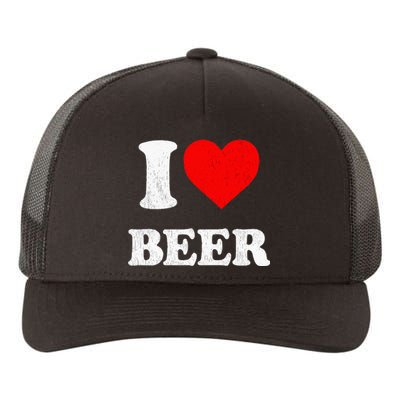 I Heart Beer Funny Drinking Merch I Love Beer Yupoong Adult 5-Panel Trucker Hat