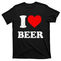 I Heart Beer Funny Drinking Merch I Love Beer T-Shirt