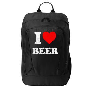 I Heart Beer Funny Drinking Merch I Love Beer City Backpack