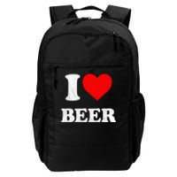 I Heart Beer Funny Drinking Merch I Love Beer Daily Commute Backpack