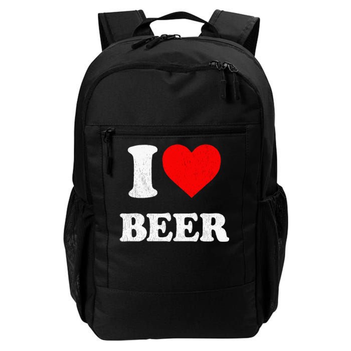 I Heart Beer Funny Drinking Merch I Love Beer Daily Commute Backpack