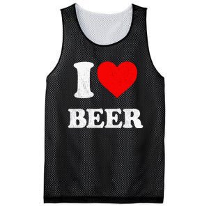 I Heart Beer Funny Drinking Merch I Love Beer Mesh Reversible Basketball Jersey Tank