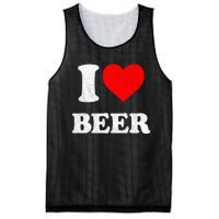 I Heart Beer Funny Drinking Merch I Love Beer Mesh Reversible Basketball Jersey Tank