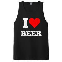 I Heart Beer Funny Drinking Merch I Love Beer PosiCharge Competitor Tank