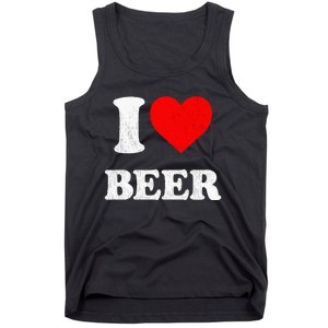 I Heart Beer Funny Drinking Merch I Love Beer Tank Top