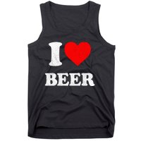 I Heart Beer Funny Drinking Merch I Love Beer Tank Top