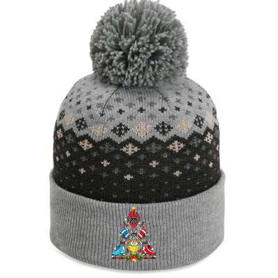 Ice Hockey Christmas Ornat Tree Funny Xmas Gift The Baniff Cuffed Pom Beanie