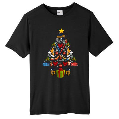 Ice Hockey Christmas Ornat Tree Lights Merry Christmas Funny Gift Tall Fusion ChromaSoft Performance T-Shirt