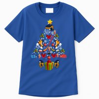 Ice Hockey Christmas Ornat Tree Lights Merry Christmas Funny Gift Tall T-Shirt