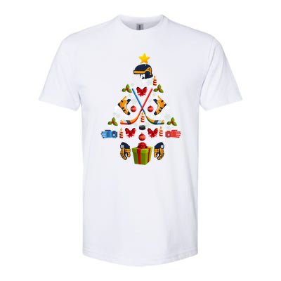 Ice Hockey Christmas Ornat Tree Lights Merry Christmas Funny Gift Softstyle CVC T-Shirt