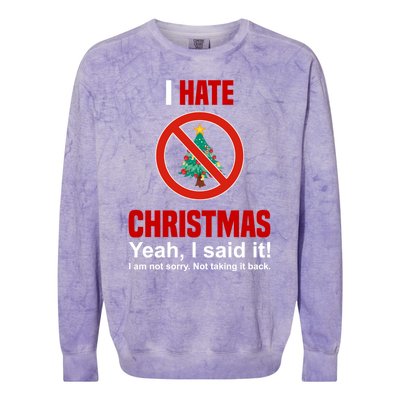 I Hate Christmas Shirts Dont Like Christmas Anti Christmas Colorblast Crewneck Sweatshirt