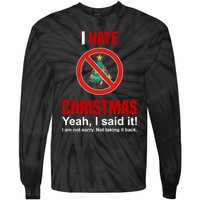 I Hate Christmas Shirts Dont Like Christmas Anti Christmas Tie-Dye Long Sleeve Shirt