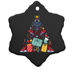 Ice Hockey Christmas Tree Hockey Gift Ice Hockey Gift Ceramic Star Ornament