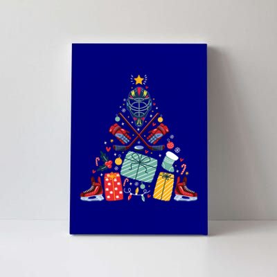 Ice Hockey Christmas Tree Hockey Gift Ice Hockey Gift Canvas