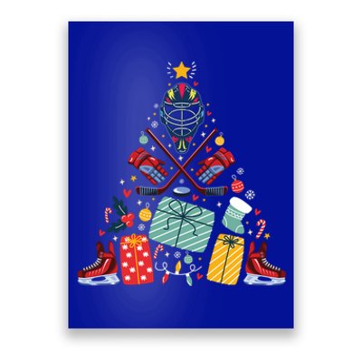 Ice Hockey Christmas Tree Hockey Gift Ice Hockey Gift Poster