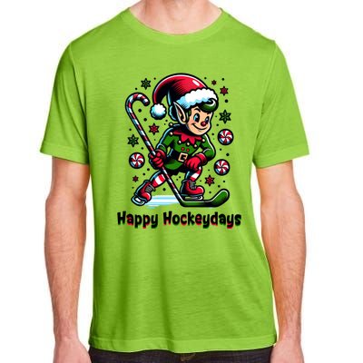 Ice Hockey Christmas Funny Elf And Sports For Xmas Holidays Gift Adult ChromaSoft Performance T-Shirt