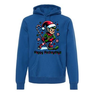 Ice Hockey Christmas Funny Elf And Sports For Xmas Holidays Gift Premium Hoodie