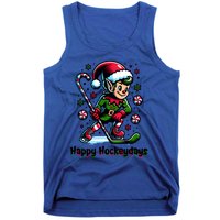 Ice Hockey Christmas Funny Elf And Sports For Xmas Holidays Gift Tank Top