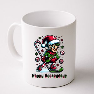 Ice Hockey Christmas Funny Elf And Sports For Xmas Holidays Gift Coffee Mug