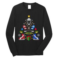 Ice Hockey Christmas Tree Ornaments Long Sleeve Shirt