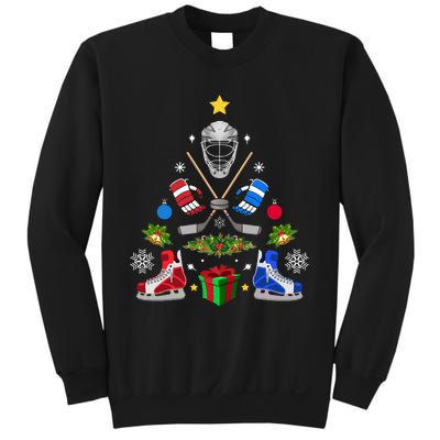 Ice Hockey Christmas Tree Ornaments Sweatshirt