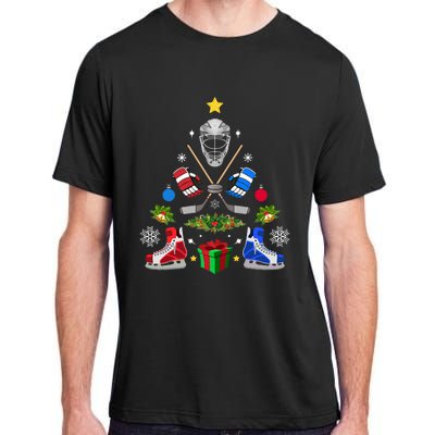 Ice Hockey Christmas Tree Ornaments Adult ChromaSoft Performance T-Shirt