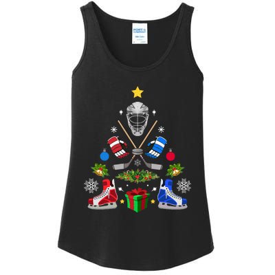 Ice Hockey Christmas Tree Ornaments Ladies Essential Tank