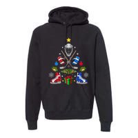 Ice Hockey Christmas Tree Ornaments Premium Hoodie