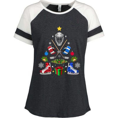 Ice Hockey Christmas Tree Ornaments Enza Ladies Jersey Colorblock Tee