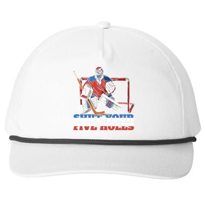 Ice Hockey Coach Ice Hockey Player Ice Hockey Stick Gift Snapback Five-Panel Rope Hat