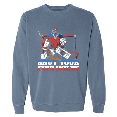 Ice Hockey Coach Ice Hockey Player Ice Hockey Stick Gift Garment-Dyed Sweatshirt