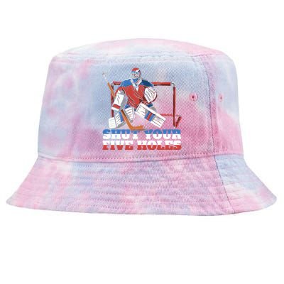 Ice Hockey Coach Ice Hockey Player Ice Hockey Stick Gift Tie-Dyed Bucket Hat