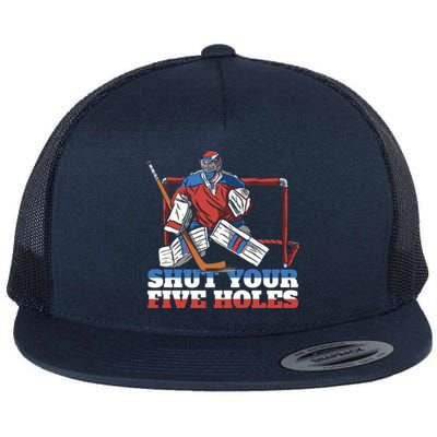 Ice Hockey Coach Ice Hockey Player Ice Hockey Stick Gift Flat Bill Trucker Hat