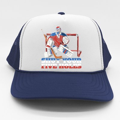 Ice Hockey Coach Ice Hockey Player Ice Hockey Stick Gift Trucker Hat